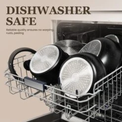 Itopfox Non Stick Cookware Set With Detachable Handles, Non Toxic Induction Kitchen Pots And Pans, Oven Safe, Easy Clean, Black -Kitchen Chef GUEST 1909e362 de8b 4c0a 83de 370360b0c243