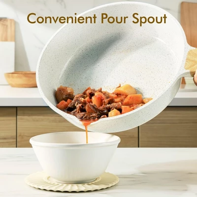 Itopfox Nonstick Ceramic Cookware Set 13-Piece, Healthy Pots And Pans Set, Non-toxic Kitchen Cooking Set With Stay-Cool Handles, Silicone Tools 9 Itopfox Nonstick Ceramic Cookware Set 13-Piece, Healthy Pots And Pans Set, Non-toxic Kitchen Cooking Set With Stay-Cool Handles, Silicone Tools - Image 7