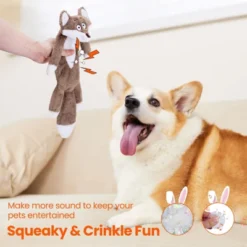 Itopfox No Stuffing Squeaky Crinkle Plush Dog Toys For Aggressive Chewers, Puppy Teething Toys For Small, Medium, Large Breed, Cute Bunny & Redfox -Kitchen Chef GUEST 1b0bc575 5752 4bff 89e1 29347356ea01