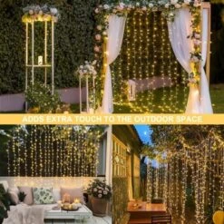 Itopfox 300 LED Remote Control Fairy Curtain Lights, Plug In Hanging String Lights For Window Wall, Bedroom, Wedding, Party, Christmas, Patio Decor -Kitchen Chef GUEST 1b0da2f4 6569 4ea3 8ccd c1ea18fe2c07