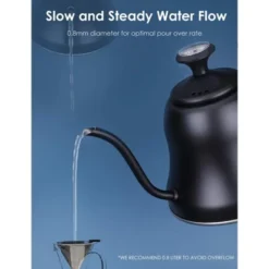 Itopfox Tea Kettle With Thermometer, Stovetop Gooseneck Kettle For Pour Over Coffee, Matte Black Camping & Home Kitchen Water Boiler, 1 Pack -Kitchen Chef GUEST 1b0dafba b595 4034 876d 6690daa88fd1