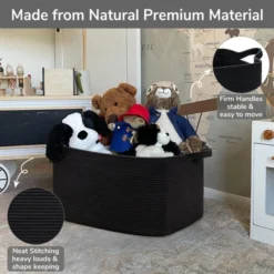 Itopfox Large Woven Storage Basket For Blankets, Toys, And Clothes, Rectangle Rope Laundry Hamper For Nursery, Bedroom, Black -Kitchen Chef GUEST 1b640863 b3a2 4c06 8165 6e4042404136