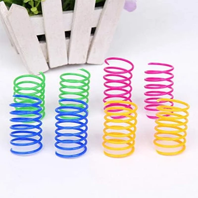 Itopfox Cat Spiral Spring Toy, 12-Pack Interactive Kitten Toy For Hunting, Biting, And Play, Colorful Heavy Plastic Springs To Keep Cats Active 7 Itopfox Cat Spiral Spring Toy, 12-Pack Interactive Kitten Toy For Hunting, Biting, And Play, Colorful Heavy Plastic Springs To Keep Cats Active - Image 5