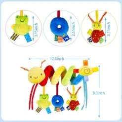 Itopfox Baby Crib Hanging Rattles Toys - Infant Worm Crib Bed Around Rattle Bell Cartoon Insect Spiral Hanging Toy For Stroller Car Seat -Kitchen Chef GUEST 1d46adb4 be13 4649 8cb6 ea7c6aaffecd