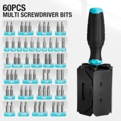 Itopfox Multi-Function Screw Driver Set With 60 Replaceable Cr-V Bits Flat, Phillips, Torx, Hex, Square, All In One Screwdrivers With Rolling Barrel -Kitchen Chef GUEST 1dd19ddd 6106 49a3 a1a9 7a446fed88c6