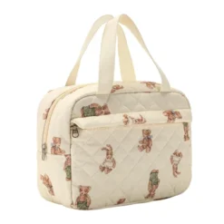 Itopfox Large Quilted Floral Makeup Bag, Cotton Travel Cosmetic Organizer With Top Handle, Multi-Layer Toiletry Pouch For Women And Girls -Kitchen Chef GUEST 1ebfee89 eaec 4b1b bd12 abc8e177dad2