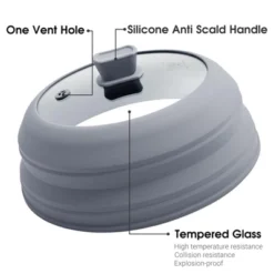 Itopfox Microwave Splatter Cover With Collapsible Design, Silicone Handle, And Steam Vent Hole For Safe And Even Cooking -Kitchen Chef GUEST 1fcd78a1 98aa 40d7 87f2 b47c81e439d2