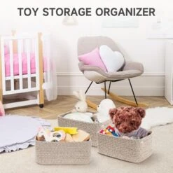 Itopfox 3-Pack Small Storage Baskets For Organizing, Woven Shelf Toy Basket, Rope Baskets For Gifts Empty, Closet Organizer Bins With Handles -Kitchen Chef GUEST 23ebc719 06f2 4665 8903 5d0162f90705