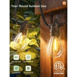 Itopfox 100FT LED Outdoor String Lights With Remote, Dimmable Patio Lights, Timer & 3 Lighting Modes, 32 Shatterproof Edison Bulbs, Waterproof -Kitchen Chef GUEST 2465c2aa d364 438a 9465 a0054a2542a3