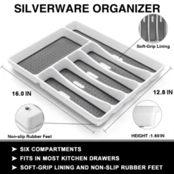 Itopfox 49-Piece Silverware Set With Organizer, Heavy Duty Stainless Steel Flatware For 8, Cutlery Utensil Sets With Steak Knives, Rust-proof -Kitchen Chef GUEST 24922b51 bc19 4f00 a046 1ea3a6e05f2c
