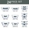 Itopfox 24-Piece Glass Food Storage Containers With Snap Locking Lids, Airtight Meal Prep Containers For Microwave, Oven, Freezer & Dishwasher -Kitchen Chef GUEST 26207ffd 8428 4326 8e7d c051b1d75f72