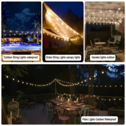 Itopfox Outdoor String Lights Waterproof 200FT With 100+4 Shatterproof LED Edison Bulbs For Party Backyard Gazebo Pergola Cafe, 2Pack X 100ft -Kitchen Chef GUEST 26b27927 366b 4bc7 918b c2b405800d53