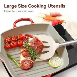 Itopfox Silicone Cooking Utensils Set 35 Pcs Kitchen Utensils With Holder Stainless Steel Handle Spatula, Spoons, Pasta Server, Cheese Grater, Masher -Kitchen Chef GUEST 26f6f28c cfde 4f91 b97f b43d2ed30307