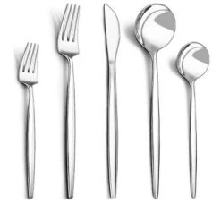 Itopfox 40-Piece Silverware Set For 8 Stainless Steel Flatware Cutlery Set With Knife Spoon & Fork Kitchen Utensils For Home Hotel Wedding Restaurant -Kitchen Chef GUEST 27209b55 28a3 424f b868 0850d8810798