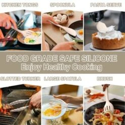 Itopfox 22-Piece Silicone Kitchen Utensil Set, Heat Resistant Cooking Tools With Spatula, Spoon, Whisk, Dishwasher Safe Gadgets For Nonstick Cookware -Kitchen Chef GUEST 2752af8c 4d4d 41bb a3b5 6fa8a7460884