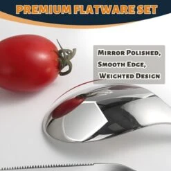 Itopfox 40-Piece Stainless Steel Silverware Set For 8, Heavy Duty Flatware Cutlery Set With Mirror Polished Forks, Knives, Spoons, Dishwasher Safe -Kitchen Chef GUEST 27fa0db8 e489 40f6 b57e 8fb64bef260a