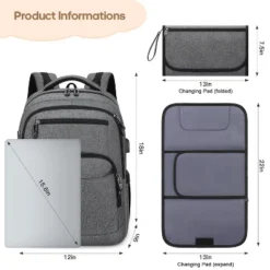Itopfox Multi-Function Baby Diaper Backpack With Portable Changing Pad, Pacifier Holder, USB Charging Port, Ideal For Moms And Dads -Kitchen Chef GUEST 285ee5c4 eef5 4f14 9cde 25055a5f3cd8
