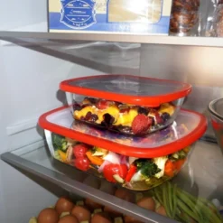 Itopfox 1QT Square Glass Baking Dish With Leak-Proof Lid, Oven & Microwave Safe, Perfect For Baking, Roasting & Storing Food, Ideal For Meal Prep -Kitchen Chef GUEST 2a36f32e 13d7 40ba b4fd 1b2c2fcfbc0c