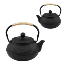 Itopfox Small Cast Iron Teapot With Stainless Steel Infuser For Loose Leaf Tea & Coffee, Stovetop Safe, Enamel Interior, Japanese Style, Black -Kitchen Chef GUEST 2a3a079d e193 46a5 9ac8 1dc0d4da2708