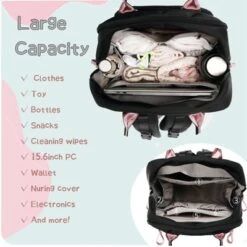 Itopfox Large Diaper Backpack With 18 Pockets, Water-Resistant Nylon, Insulated Bottle Holders, Stroller Straps (Black) 14 Itopfox Large Diaper Backpack With 18 Pockets, Water-Resistant Nylon, Insulated Bottle Holders, Stroller Straps (Black) -Kitchen Chef GUEST 2b5b4af8 9f5e 47f7 9a32 fc3a559ed523