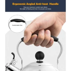 Itopfox 2 Quart Stainless Steel Whistling Tea Kettle, Stovetop Teakettle With Ergonomic Folding Handle, Small Teapot For Tea, Coffee, Silver -Kitchen Chef GUEST 2b8be310 fe71 4aa3 ae2a 5cf63f8d936a