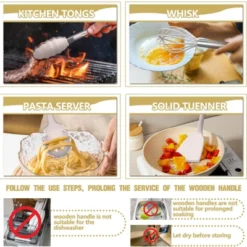 Itopfox 34-Piece Silicone Kitchen Utensil Set With Wooden Handles, Heat-Resistant Tools For Nonstick Cookware Including Grater 11 Itopfox 34-Piece Silicone Kitchen Utensil Set With Wooden Handles, Heat-Resistant Tools For Nonstick Cookware Including Grater -Kitchen Chef GUEST 2d916134 3367 4cc9 b99f 6b7981e0bd49