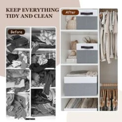 Itopfox 4 Pack Large Storage Baskets With Handles, Fabric Closet Organizers, Collapsible Bins For Clothes, Toys, Nursery, Home Organization -Kitchen Chef GUEST 2e81faff 1b6a 40d0 8edd aa502a32f831