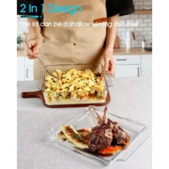 Itopfox Square Glass Baking Dish With Lid, Microwave, Oven & Dishwasher Safe Bakeware For Casseroles, Desserts & More 13 Itopfox Square Glass Baking Dish With Lid, Microwave, Oven & Dishwasher Safe Bakeware For Casseroles, Desserts & More -Kitchen Chef GUEST 30096e48 cb82 41c2 811d 0dbaf148dda0
