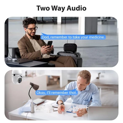 Itopfox 2K Light Bulb Security Camera With 5G&2.4G WiFi, 360°PTZ Coverage, Color Night Vision, Two-Way Talk, Motion Detection For Indoor/Outdoor Home 4 Itopfox 2K Light Bulb Security Camera With 5G&2.4G WiFi, 360°PTZ Coverage, Color Night Vision, Two-Way Talk, Motion Detection For Indoor/Outdoor Home - Image 2