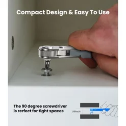 Itopfox 17-in-1 Right Angle Ratcheting Screwdriver Set With Bearing Steel Bits, 36-Tooth Mini Ratchet Wrench, Magnetic Offset ScrewdriveR -Kitchen Chef GUEST 30f00c71 1139 46f8 a518 03e65fba731b