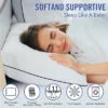 Itopfox Hotel Collection Bed Pillows For Sleeping 2 Pack, Super Soft Down Alternative Microfiber Filled Pillows For Back, Stomach Or Side Sleepers -Kitchen Chef GUEST 31f09943 9153 48d1 99f6 d495c73058ac