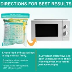Itopfox 100 Pcs Reusable Zipper Microwave Steam Bags For Cooking Vegetables, Potatoes, And Meat - Leakproof & Durable -Kitchen Chef GUEST 32402832 eb19 4267 b070 8e7ebe199e1e