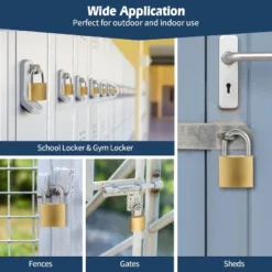 Itopfox 12-Pack Keyed Padlock, Waterproof & Rustproof Solid Brass Lock For Storage Unit, Shed, Garage & Fence Security -Kitchen Chef GUEST 325801c9 4467 4bb1 927d 616c27213792