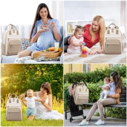 Itopfox Large Capacity Diaper Backpack With Changing Pad, Insulated Pockets, Stroller Buckles, Waterproof, Laptop Compartment, Beige-Khaki -Kitchen Chef GUEST 3300df50 8de9 406a a2bd 54da98ab0183