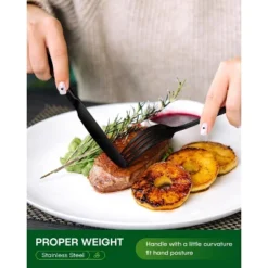 Itopfox 20-Piece Black Stainless Steel Flatware Set For 4, Includes Knives, Forks, Spoons, Mirror Polished, Dishwasher Safe, Food Grade Cutlery Set -Kitchen Chef GUEST 3304b253 5ec2 498f a8dc 2235d631054c