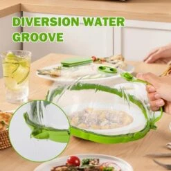 Itopfox Microwave Splatter Cover With Water Steamer And Handle, BPA Free & Dishwasher Safe Splatter Guard Kitchen Gadgets For Gifts (Green, 1 Pack) -Kitchen Chef GUEST 33604abe fe09 40ff 96a4 4baffd030ac9