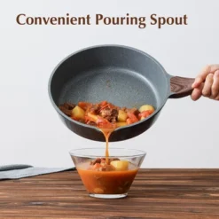 Itopfox Nonstick Skillet With Lid, Deep Frying Pan, Saute Pan, Stay-cool Handle, Healthy Stone Cookware, Induction Compatible -Kitchen Chef GUEST 3448e70a bce7 4da6 90ce a8db32f5a366