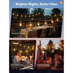 Itopfox LED Outdoor String Lights With Vintage Shatterproof Bulbs, Commercial Grade Weatherproof Strand For Patio Garden Decoration -Kitchen Chef GUEST 34d1d9ac c265 4798 9b3b 662f99fdd6fc