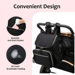 Itopfox Large Capacity Water-Resistant Diaper Backpack With Insulated Pockets, Stroller Buckle, Anti-Theft Design, Green Nylon -Kitchen Chef GUEST 35394c33 dc13 46b2 b373 67a1fcb8a911