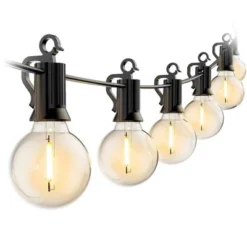 Itopfox 38Ft Outdoor String Lights With Remote & 15 Shatterproof LED Bulbs - Waterproof Patio Hanging Lamps For Porch Balcony Bistro Cafe -Kitchen Chef GUEST 3580d44d 7d10 4a57 a270 b08cb34f34ed