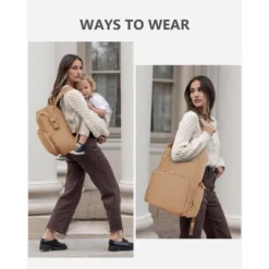 Itopfox Neoprene Waterproof Diaper Backpack For Parents With Changing Pad, Large Storage & 10 Pockets, Travel-Friendly Design (Oat) -Kitchen Chef GUEST 36b8791d 4180 4f1e 9218 ba28da466992