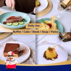 Itopfox 360-Piece Heavy Duty Clear Plastic Silverware Set - Forks, Spoons, Knives Heat Resistant Disposable Utensils For Parties, Events Everyday Use -Kitchen Chef GUEST 386b3e21 3ec9 4b90 aaac 441b809a4832