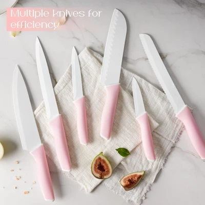 Itopfox Knife Set With Block And Sharpener, 15-Piece German Stainless Steel Knives, Ceramic Coating, Sharp Blade, Dishwasher Safe, Ergonomic Handle 8 Itopfox Knife Set With Block And Sharpener, 15-Piece German Stainless Steel Knives, Ceramic Coating, Sharp Blade, Dishwasher Safe, Ergonomic Handle - Image 6