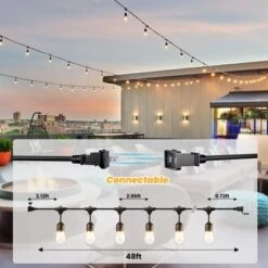 Itopfox Outdoor String Lights With 32 Antique LED Bulbs, IP65 Waterproof Hanging Cafe Market Lighting, Dimmable Warm White 2700K -Kitchen Chef GUEST 39a28b60 6e1f 4aaa afcb 80e8a4723d21