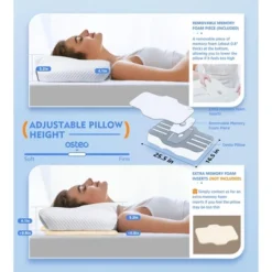 Itopfox Osteo Cervical Pillow For Neck Pain Relief, Hollow Design Odorless Memory Foam Pillows With Cooling Case, Orthopedic Bed Pillow For Sleeping -Kitchen Chef GUEST 3ad5a405 df69 4ea1 827b bd64d95b52ce