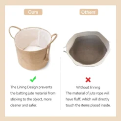 Itopfox Woven Storage Basket With Wooden Bead Decoration, Natural Rope Basket For Toys, Clothes, Shoes, Plant Organizer Bin With Handles, Home Decor 14 Itopfox Woven Storage Basket With Wooden Bead Decoration, Natural Rope Basket For Toys, Clothes, Shoes, Plant Organizer Bin With Handles, Home Decor -Kitchen Chef GUEST 3b898293 54c8 429b bb63 8bc56111f921