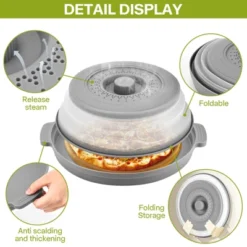 Itopfox Microwave Splatter Cover With Anti-scald Base Plate, Large Plastic & Silicone Vented Collapsible Guard Lid, Plate Holder & Kitchen Colander -Kitchen Chef GUEST 3c1e87ca 63a9 4d9d afb3 11207dd50785