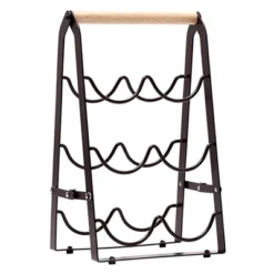 Itopfox Wine Rack, 6 Bottle Wooden Countertop Free Standing Shelf, 3 Tier Bottle Holder Stand For Home Bar Tabletop, Kitchen Storage -Kitchen Chef GUEST 3c37f12c b27b 4478 b759 00876b8a9454