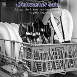 Itopfox Steak Knives Set Of 16 With Serrated Stainless Steel Blades, Triple Rivet Handles, Dishwasher Safe For Home, Restaurant, Parties -Kitchen Chef GUEST 3d37e801 0062 4b00 82b6 0c23a9dc3e39