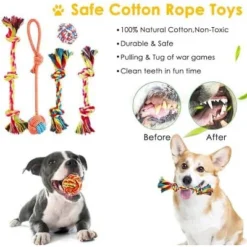 Itopfox Dog Toys 25 Pack For Fun And Teeth Cleaning, Puppy Chew Toys With Squeak Plush Toy, Squeaky Toy Balls, Tug Of War And Rope Toys For Puppy -Kitchen Chef GUEST 3dddaff0 0e14 4d4f a773 9af4c8992b52
